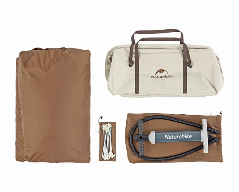 Naturehike Ango Air Outdoor Silver Coated Sunscreen Inflatable Tent Portable Camping Large Space Folding Tent Park Family Tent