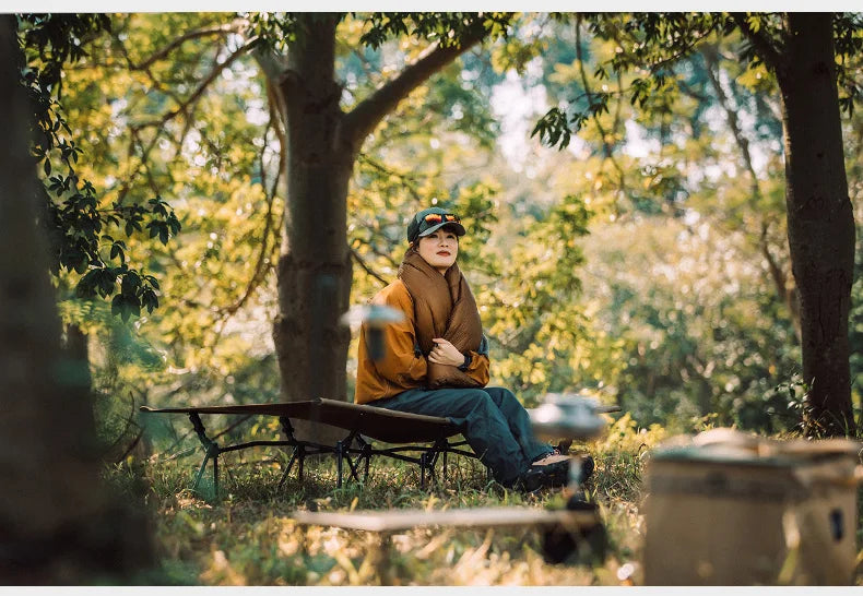 Thous Winds Camping Cot Down Winter Waterproof Sleeping Bag Down Camping Cot Down Backing Fit with Helinox Cot Camping Supplies