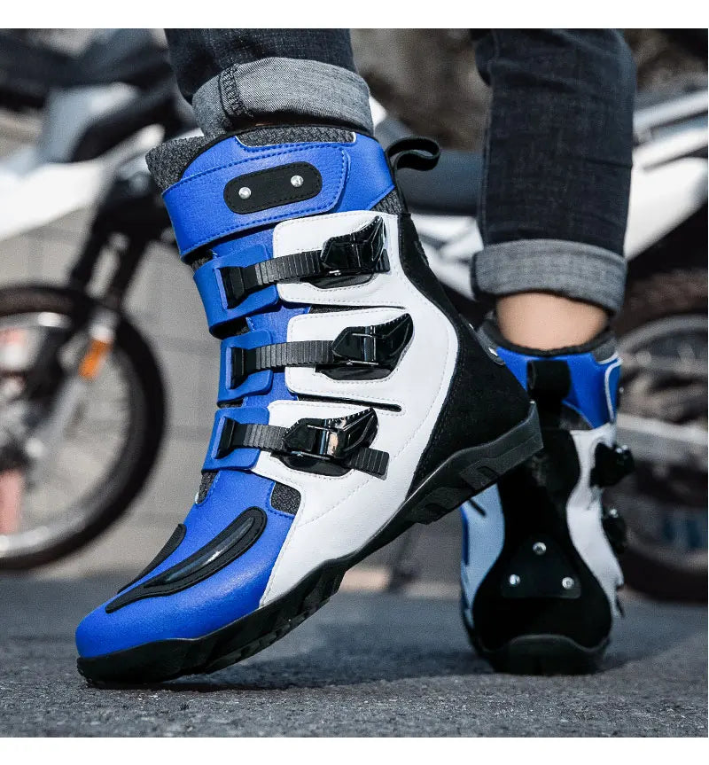 New Motorcycle Boots Men's Outdoor Sports Motocross Protective Boots Motos Slip Resistant Riding Shoes Motorcycle Accessories