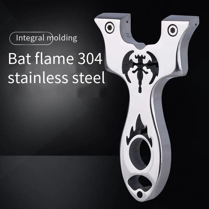 High Quality Slingshot Catapult Hunting Stainless Steel With Rubber Band Outdoor Shooting Game Sling Shot