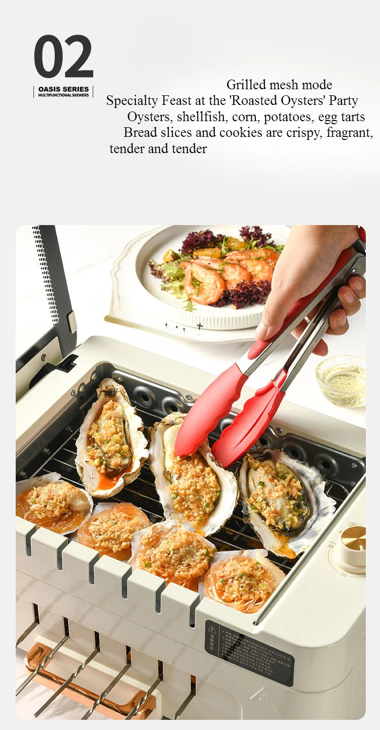 Skewer Barbecue Grill Home Automatic Rotating Multifunctional Indoor Electric Grill Light Smoke Barbecue Machine G-26