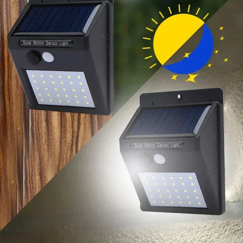 LED Solar Motion Sensor Wall Light 1/2/4PCS Outdoor Solar Powered Lights For Yard Garden Fence Garage Waterproof Street Lamp