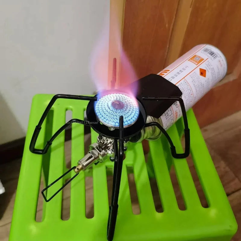 Outdoor SWS black spider ignition card stove, outdoor camping barbecue picnic ignition windproof folding high-power stove head