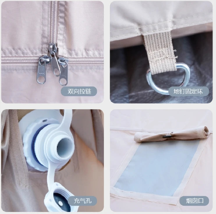 7.5㎡ Large Inflatable Tents with Air Column Set for Rainproof & Waterproof Outdoor Camping 420D Oxford Fabric Inflatable Marquee