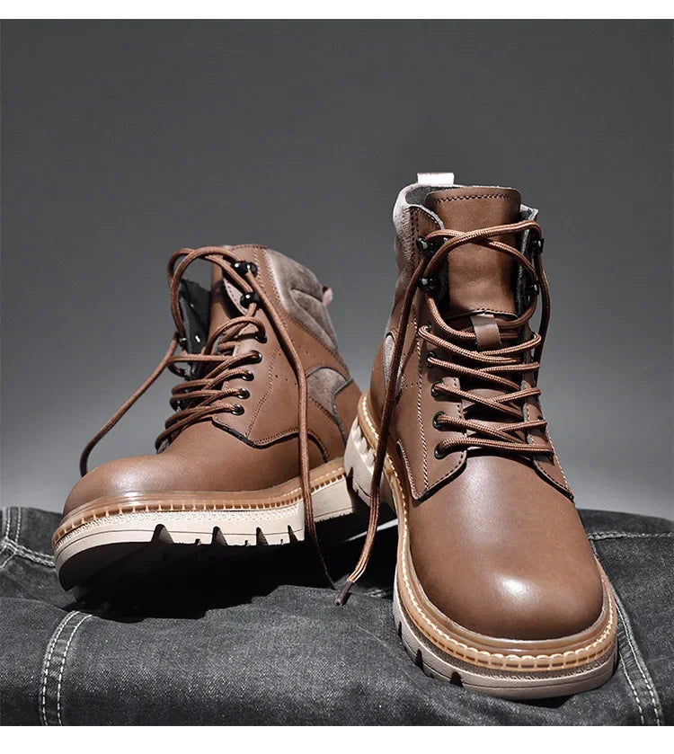 Motorcycle Boots Fashionable Motorcycle Boots Winter Cotton Boots Thick Soled Shock-absorbing Non Slip Casual Shoes
