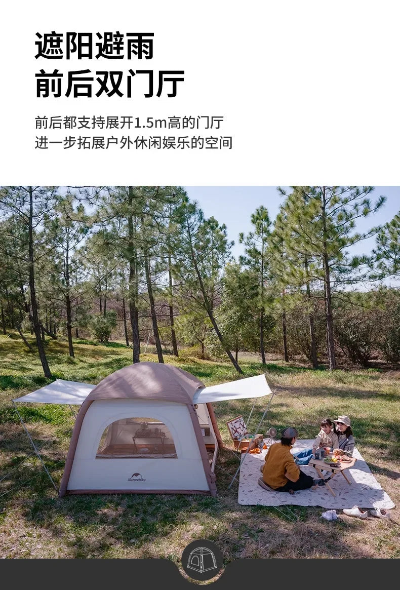 Naturehike-Ango Air Inflatable Tent, Outdoor Camping, Sun Protection, Quickly Open Folding Tent, Large Space, CNH23ZP12002