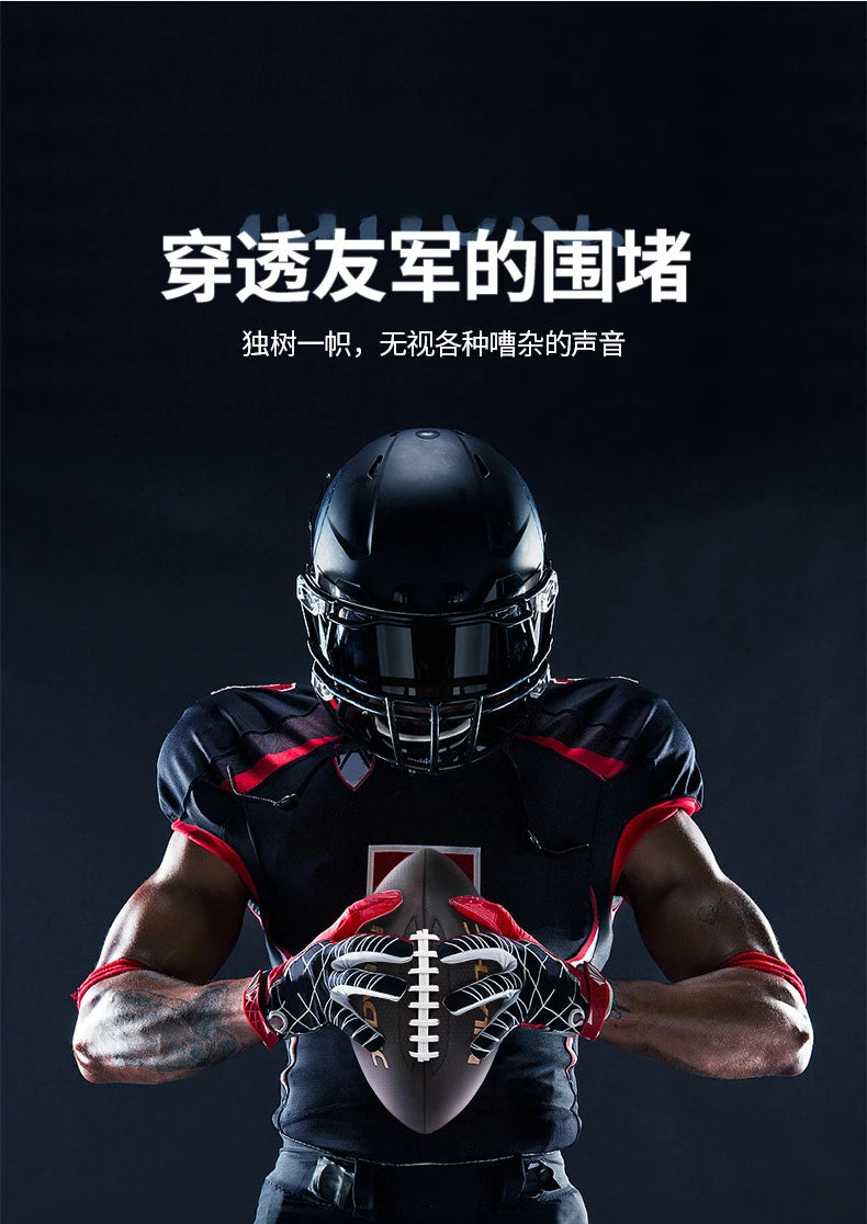 Training Reflective Rugby Ball Professional Grade Ball Toss Kick Practice for Youth Adult, Indoor and Outdoor Use, Size 3, 6, 9