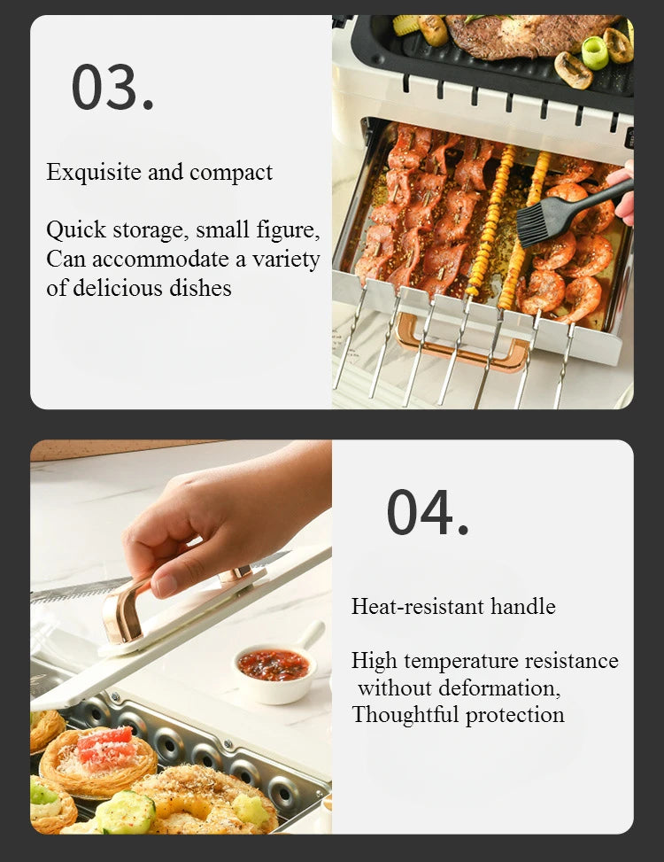 Skewer Barbecue Grill Home Automatic Rotating Multifunctional Indoor Electric Grill Light Smoke Barbecue Machine G-26