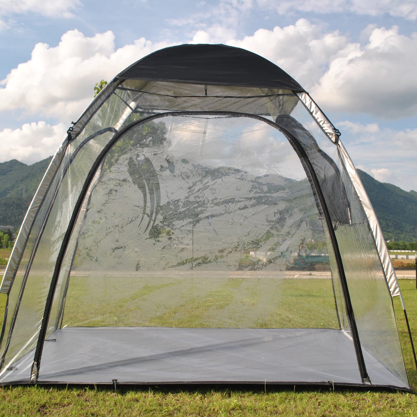 Sports Tent All Weather Clear Sport Shelter Waterproof and Windproof with Detachable Top Cover Rain Tent,PVC tent,Warm keep tent