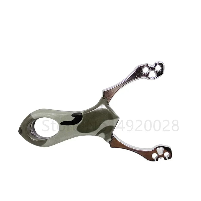 High quality Hunting Alloy Slingshot with Rubber Band High Precision Outdoor Hunting Shooting Catapult