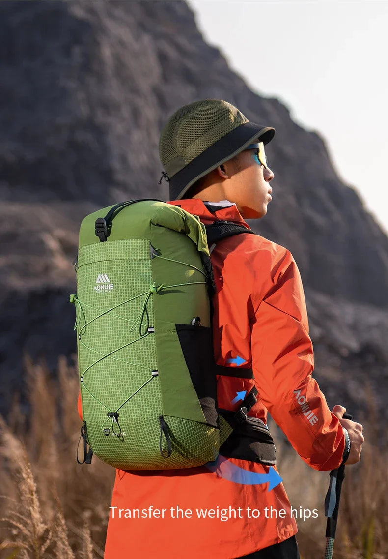 AONIJIE FH2524 24L Hiking Large Capacity Backpack for Women Men Multifunctional Lightweight Daypack for Climbing Camping Touring