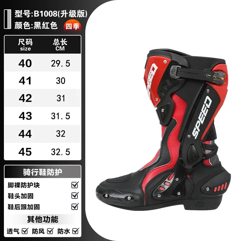 Motorcycle Protective Enduro Boots Gear shift Speed Long Shoes Motorcycle Racing Boot motorcyclist Motorbots biker boots