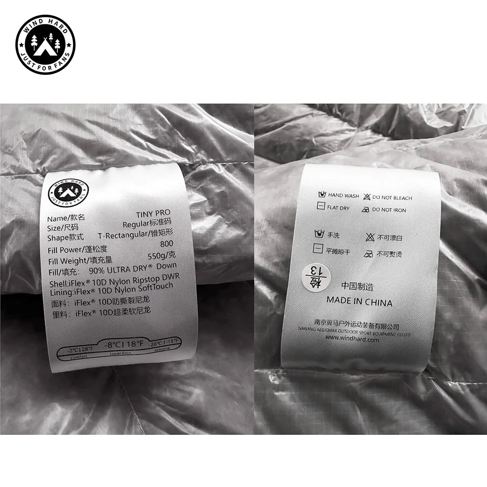 AEGISMAX Wind Hard Tiny Pro Wearable Down Sleeping Bag Winter Camping Hiking Backpacking Ultralight Outdoor Quilt