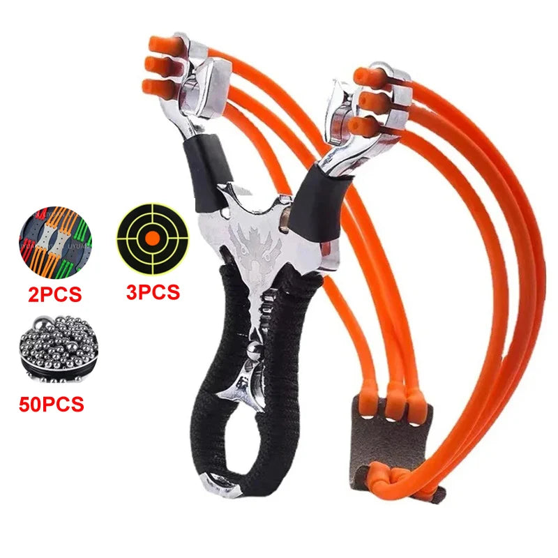 Metal Slingsshot Powerful and Precise Shooting Slingshot Outdoor Hunting Shooting Catapult Sling shot Accessorie