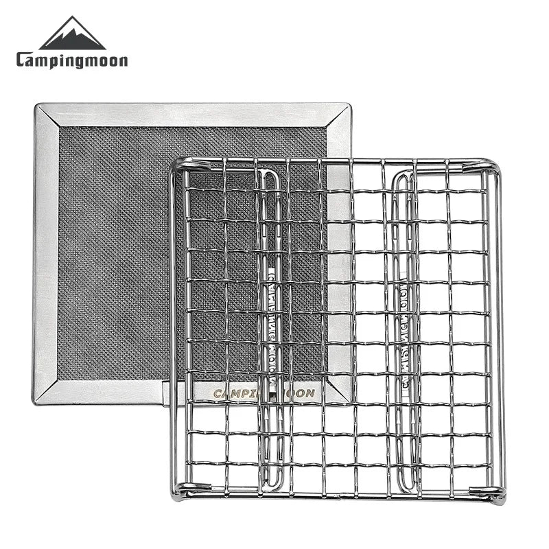 Camping Picnic Mini BBQ Grill Rack Campingmoon US-1312 US-1615 Steel Folding Bread Toast Grill Net