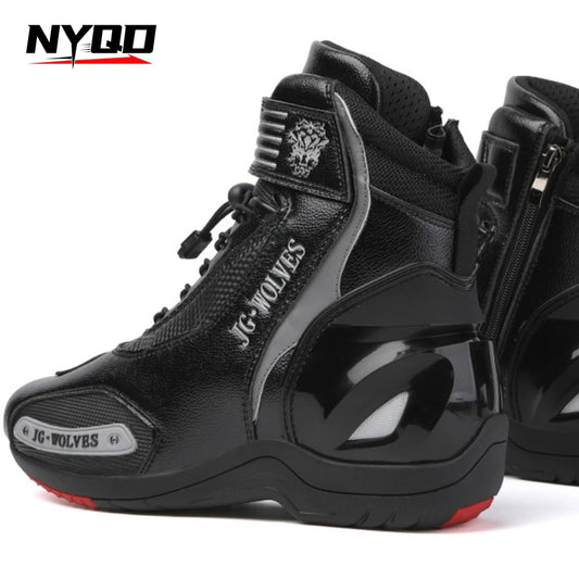 Motorcycle Shoes Men Off-road Adventure Motocross Low Boots  Retro Black Riding Shoes Rubber Sole Waterproof Motorcyclist Shoes