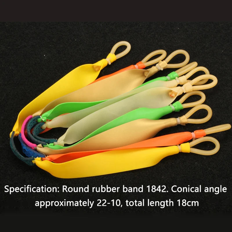 5Pcs Slingshot Band Group Elastic Flat Bands Trolling Fishing Shooting Fish Rubber Band Outdoor Catapult Hunting Accessories