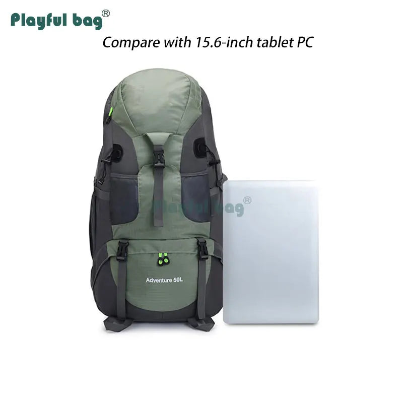 50L Outdoor Mountain Backpack Professional Waterproof Large  Capacity Light Hiking Travel Backpack Adult Bag AVA134