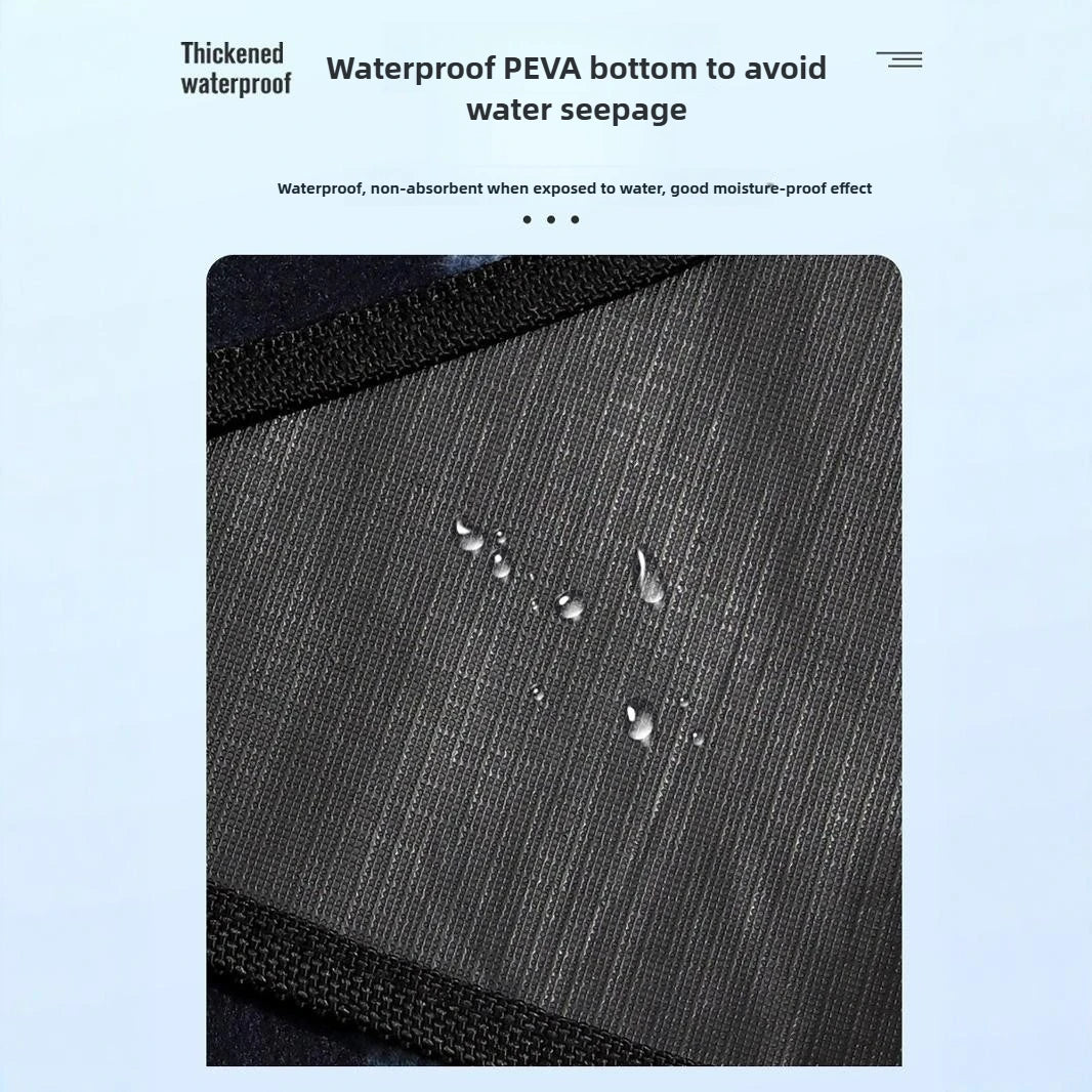 Outdoor Single-sided Velvet Folding Picnic Mat with Waterproof Soft Thickened Grid Camping Mat on The Bottom 130cm 150cm