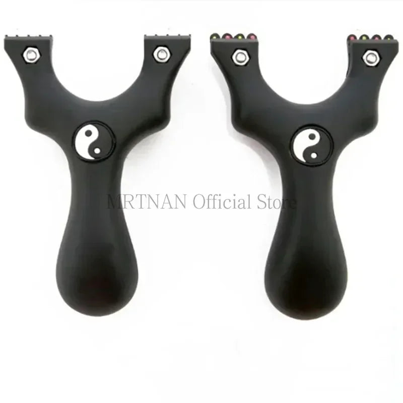 Outdoor Hunting Shooting Catapult Entertainment Accessories Toys Hunting Resin Slingshot Catapult with Flat Rubber Band for Hunt