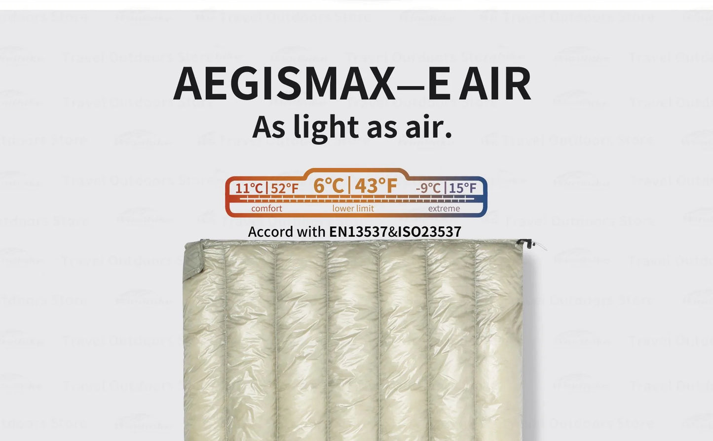 AEGISMAX AIR-E Camping Down Sleeping Bag Adult Ultralight Waterproof Hiking Tourist Warm 800FP Outdoor Envelope Sleeping Bags