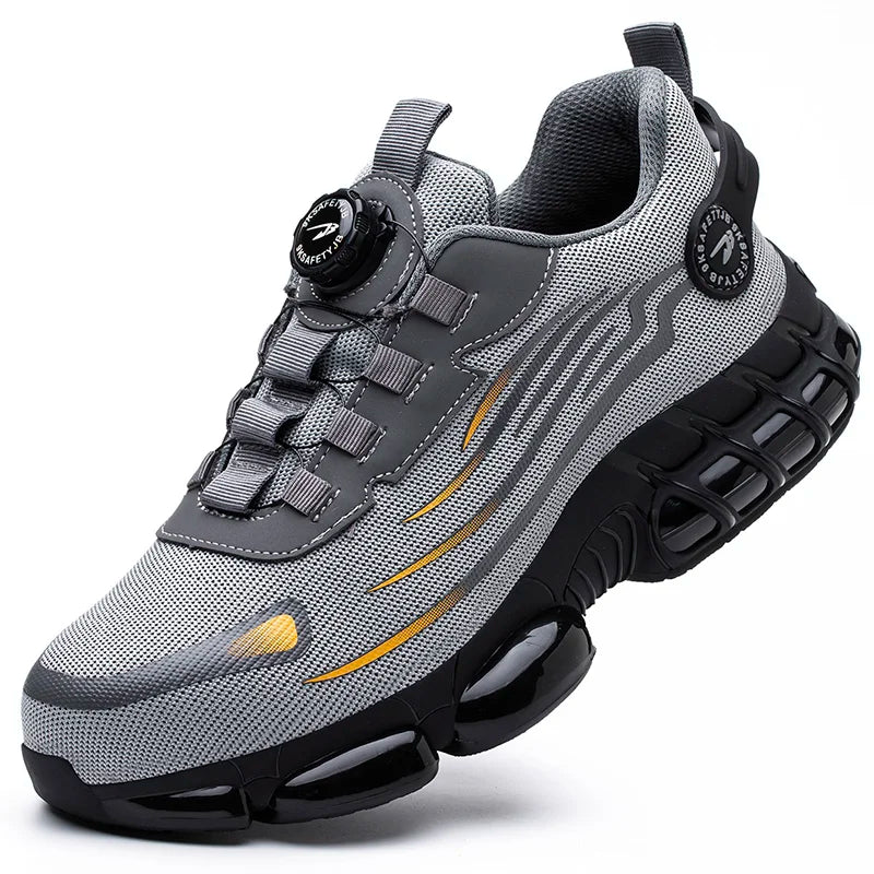 Rotating Button Safety Shoes Men Puncture-Proof Work Sneakers Protective Shoes Brand Indestructible Steel Toe Shoes Work Boots