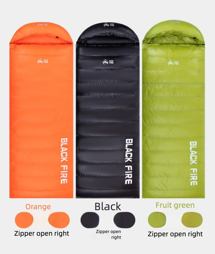 BLACK FLRE Goose Down Adult Envelope Outdoor Light Portable Sleeping Bag Down Sleeping Bag