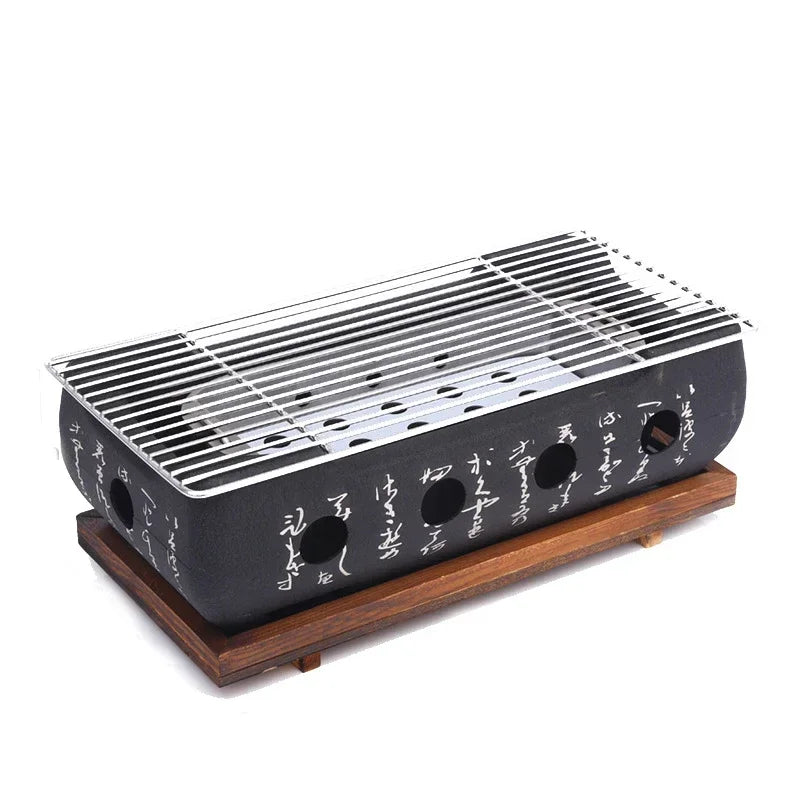 Portable Japanese Charcoal Grill Korean Barbecue grill Aluminium Alloy Alcohol Stove Carbon Cooking Furnace BBQ Tools