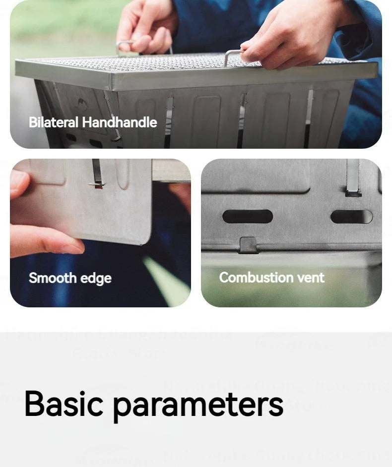 Naturehike Folding Grill Barbecue Stove Firewood Camping Picnic Cookware Accessories Portable Stainless Steel IGT Table Heater