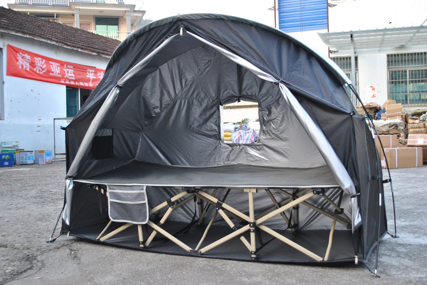 Durable Cot Tent for Camping, Light Weight, Backpacking Tent, Solo, 4000mm Camping Cot Package Not Include