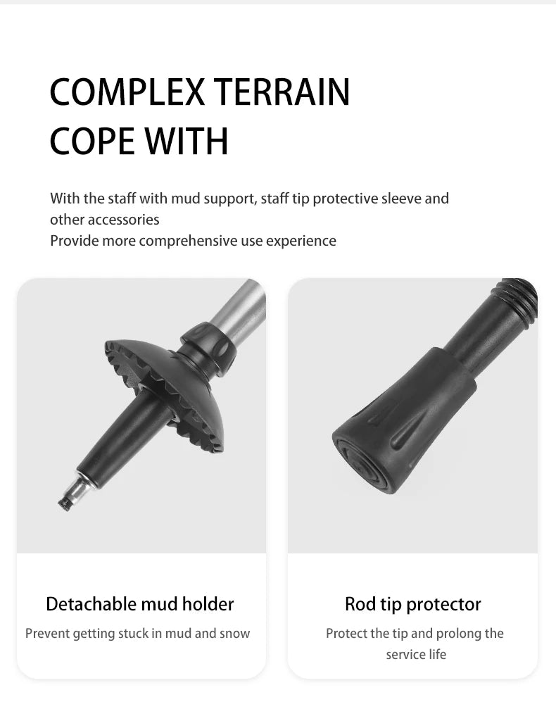 Naturehike Sunny Snow Base Walking Sticks Outdoor Children's Hiking Poles Men Women Camping Cane Ultralight Aluminum Alloy Trek