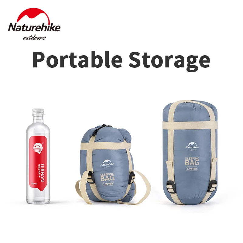 Naturehike LW180 Sleeping Bag Ultralight Summer Cotton Quilt Outdoor Camping Hiking for Single Splicing Envelope Sleeping Bag