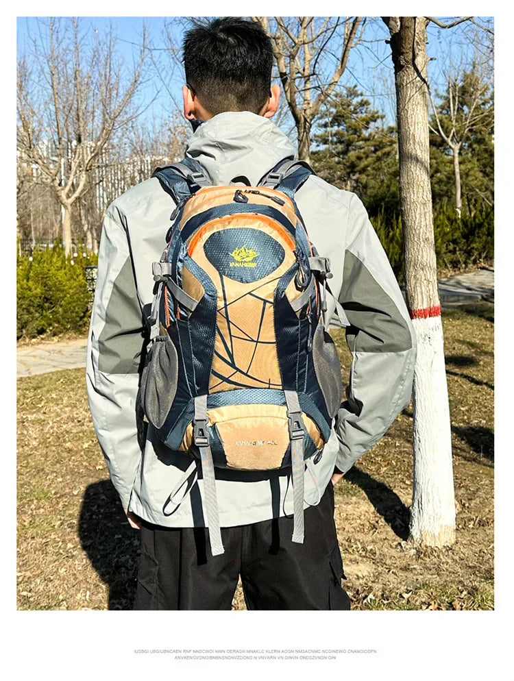 Mountaineering backpack 40 liters men's and women's outdoor sports bag waterproof camping hiking rain