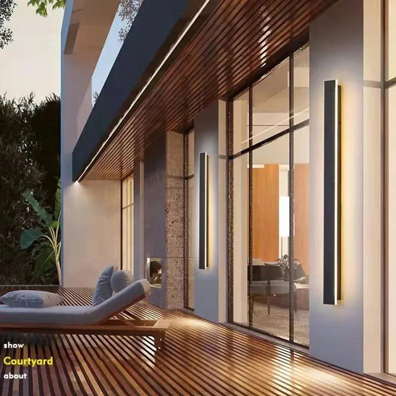 Waterproof LED long wall light ip65 outdoor lighting garden country house balcony light interior wall bedroom living room light