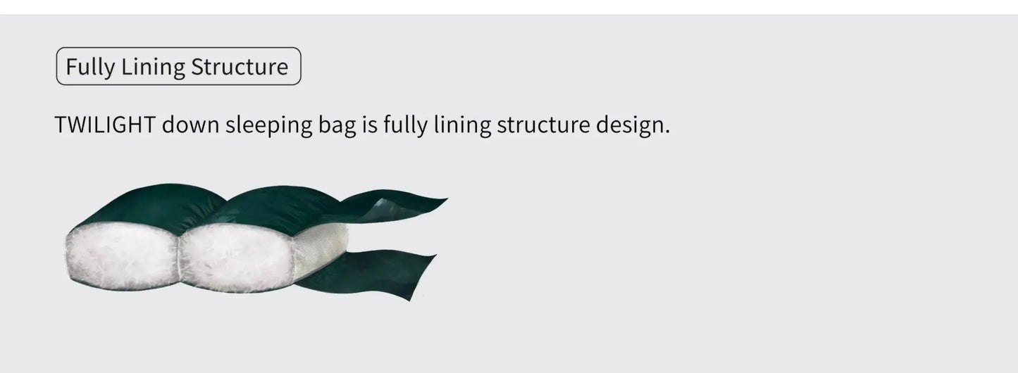 AEGISMAX Wind Hard Twilight Down Sleeping Bag 0 Degree 800FP Ultralight for Winter Outdoor Adult Camping Backpacking Hiking Trip