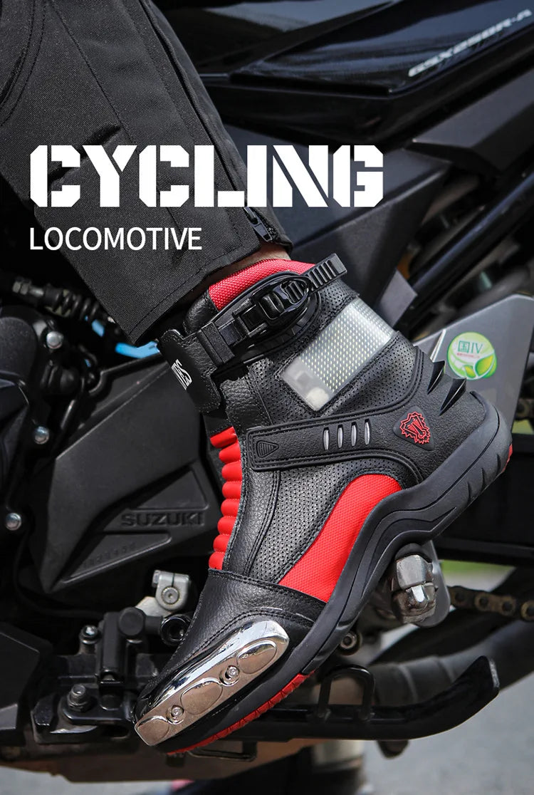 New Motorcycle Boots Men Women Outdoor Riding Anti-slip Winters Sneakers Shoes Bicycle Mountain Racing Road Speed Autumn