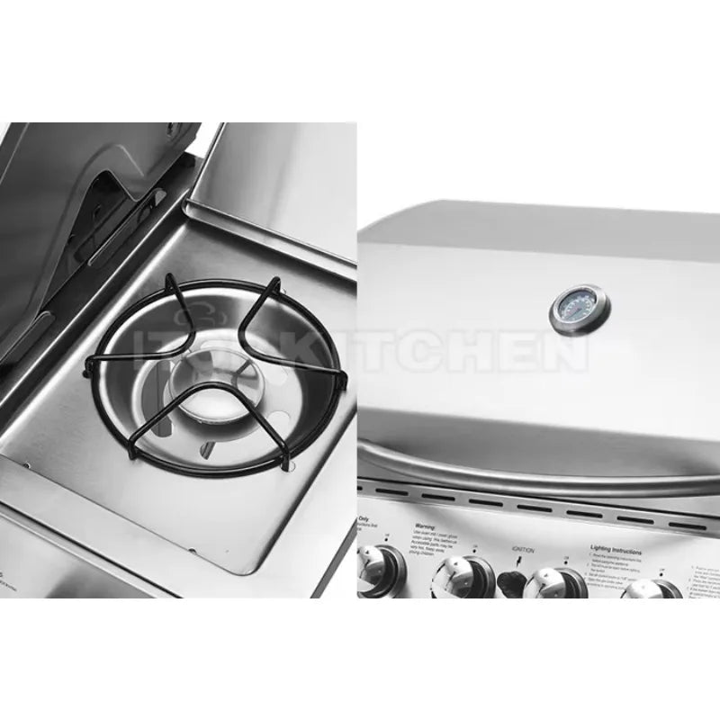 Popular garden barbecue grill outdoor charcoal bbq  commercial heavy duty gas gill with trolley