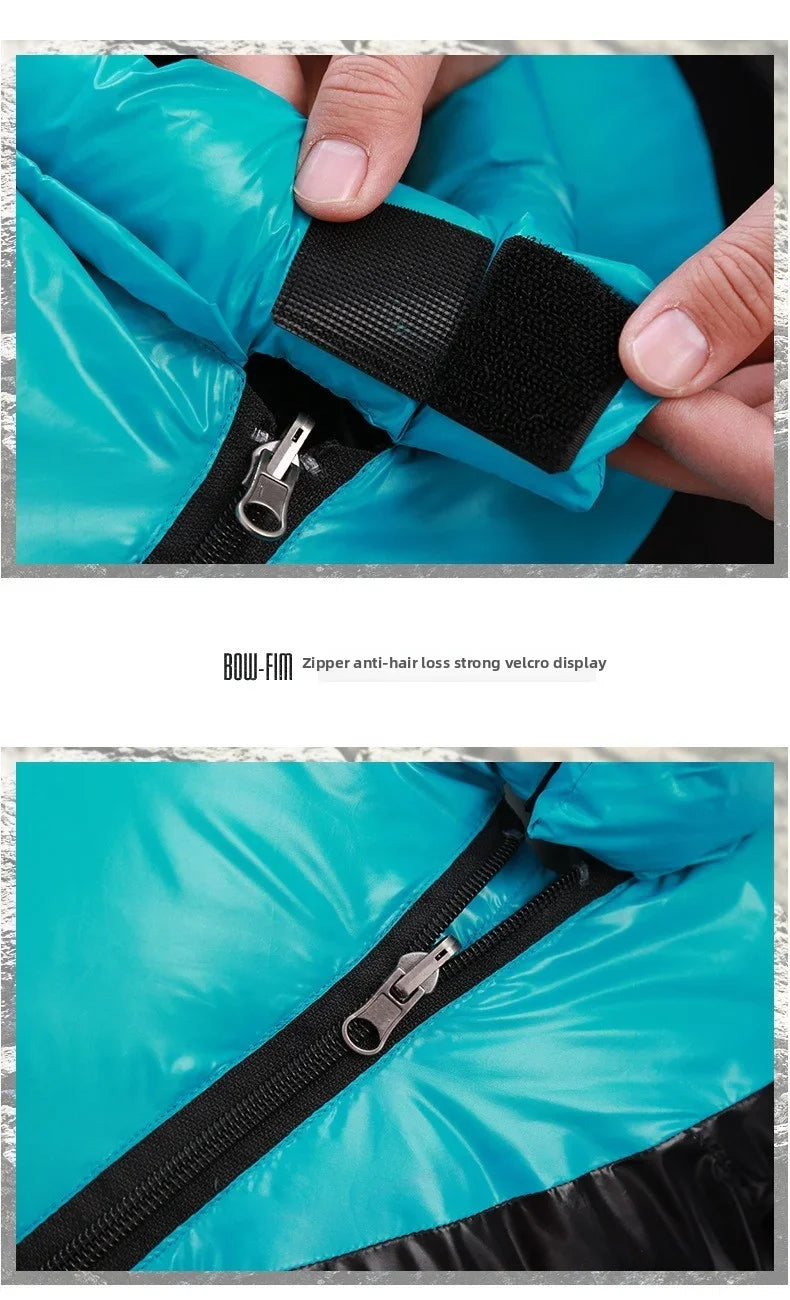 SKY ICEJingchan Mummy Down Sleeping Bag for Adults Outdoor Camping Winter Thickened Goose Down Cold-Proof Warm