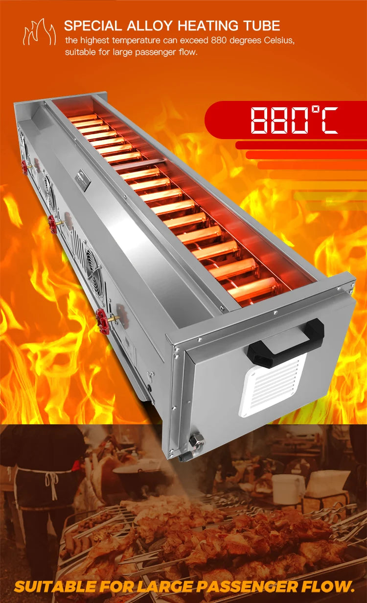 A8 Gas Large Barbecue Grill Commercial Grill Machine Restaurant