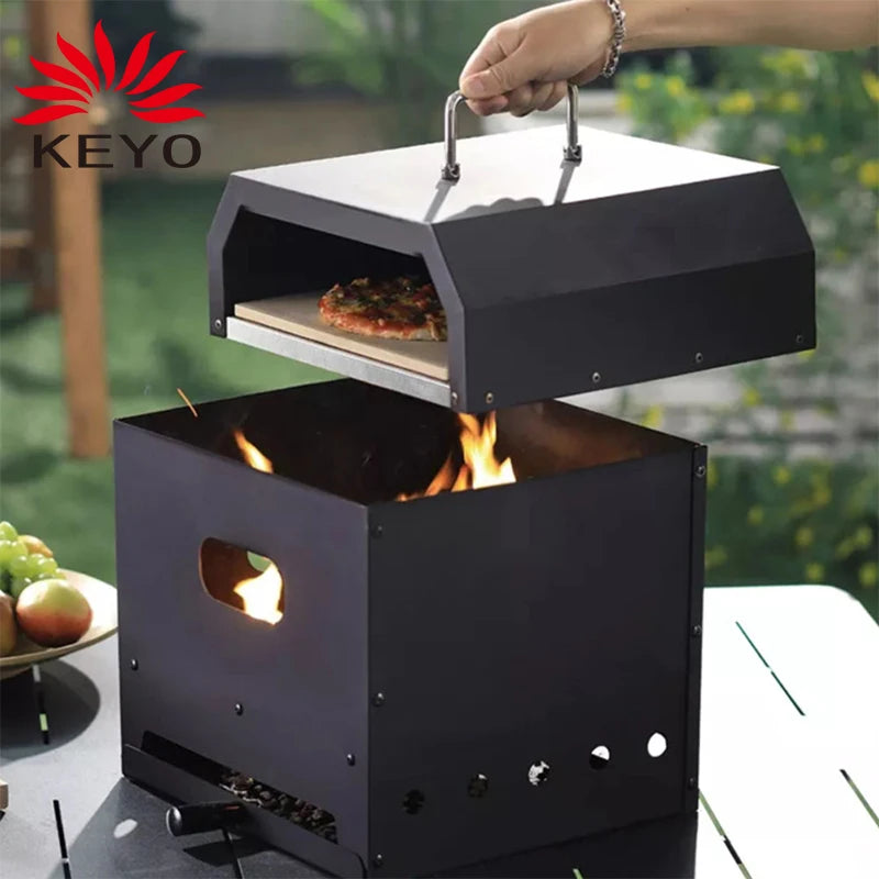 Multifunction Wood Fired Burning Pizza Oven Portable Outdoor Grill Top Pizza Oven With Fire Pit