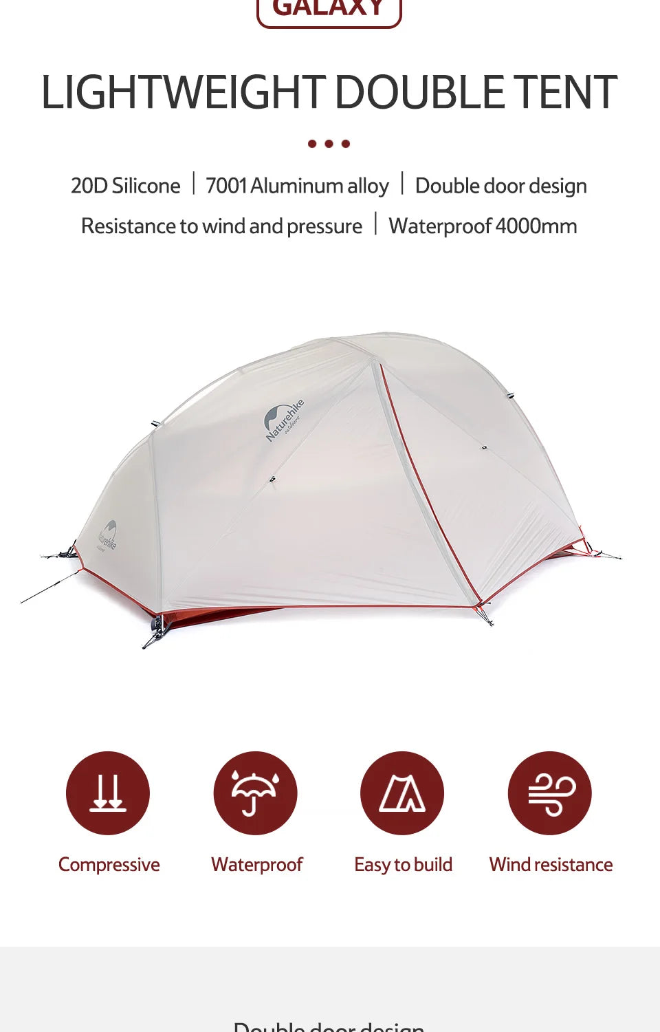 Naturehike New Star River Camping Tent Ultralight 2 Person Double Layer 20D Nylon Silicone Tent windproof Lightweight Tents