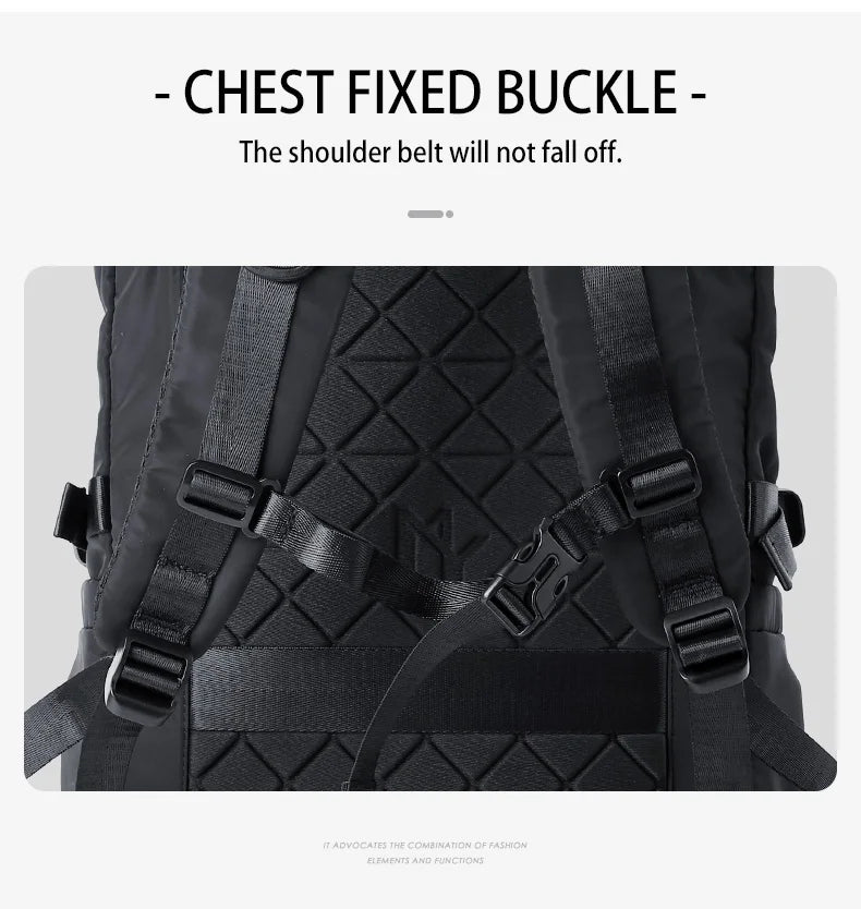 Roll Top Backpack for Men, Water Resistant Expandable, 17.3 inch Laptop Backpack for Commute Travel, 40 Max Liter Rucksack