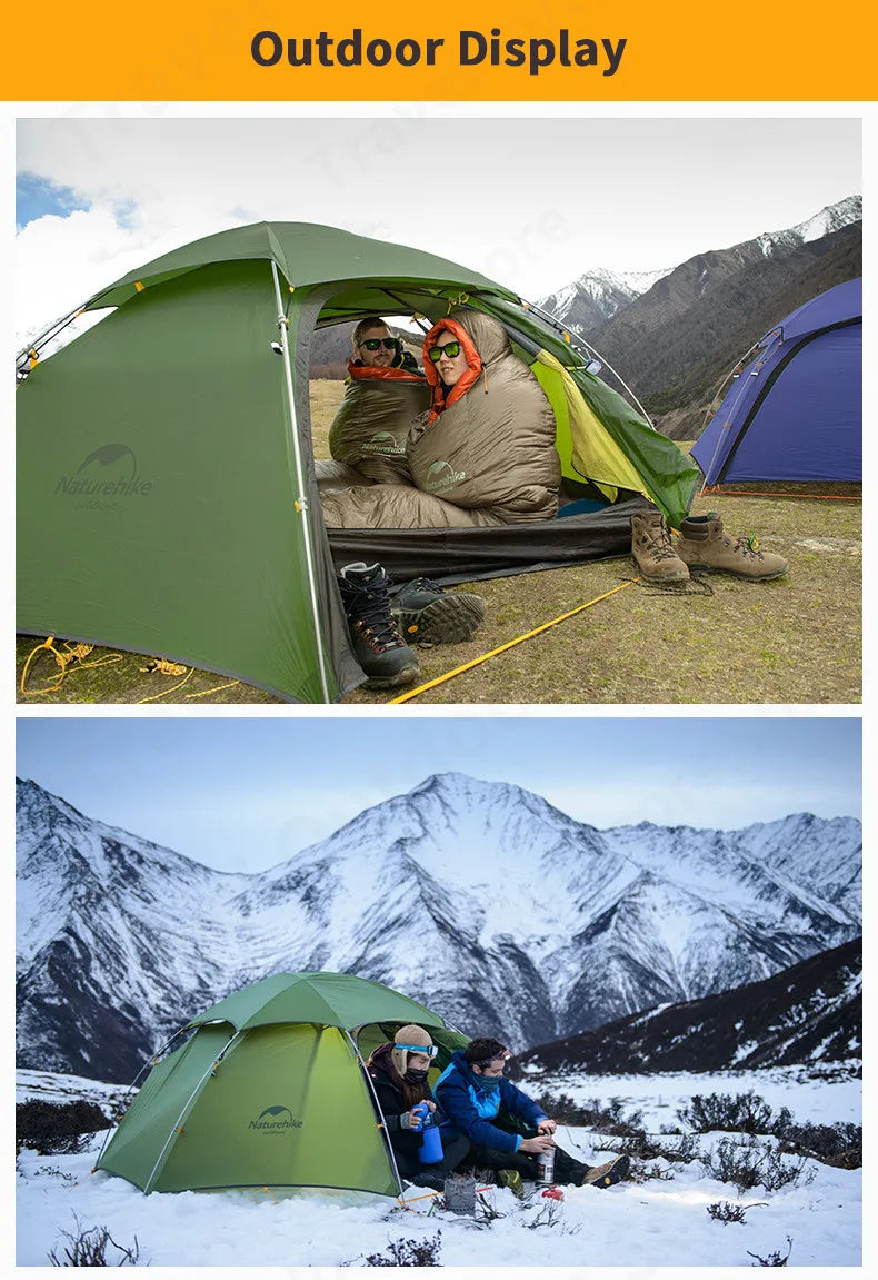 Naturehike 15D Cloud Peak Camping Tent Outdoor Camping Ultralight 2 Persons 15D Silicone 4 Seasons Hiking Tent With Free Mat