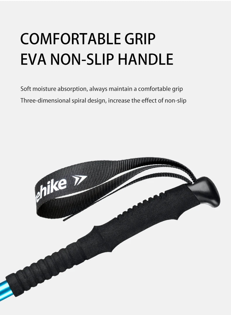 Naturehike Sunny Snow Base Walking Sticks Outdoor Children's Hiking Poles Men Women Camping Cane Ultralight Aluminum Alloy Trek