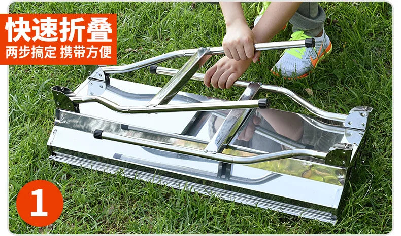 Barbecue Rack Household Thickened Stainless Steel  Stove Folding Barbecue Rack BBQ Outdoor Barbecue Rack