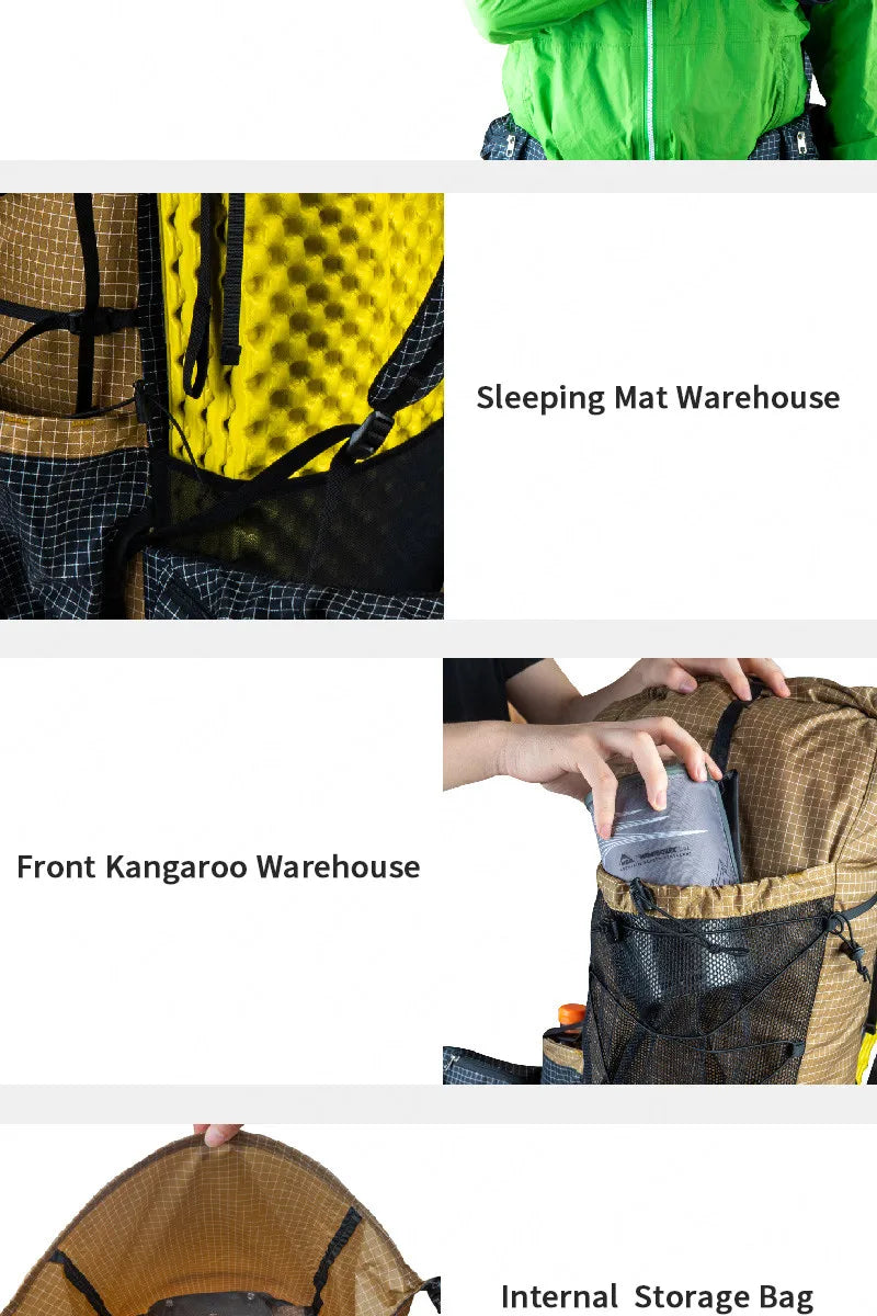 3F UL GEAR 46+10L QIDIAN PRO Backpack Ultralight Outdoor  Camping Sport Bag Resistant Hiking Trekking Waterproof Travel Rucksack