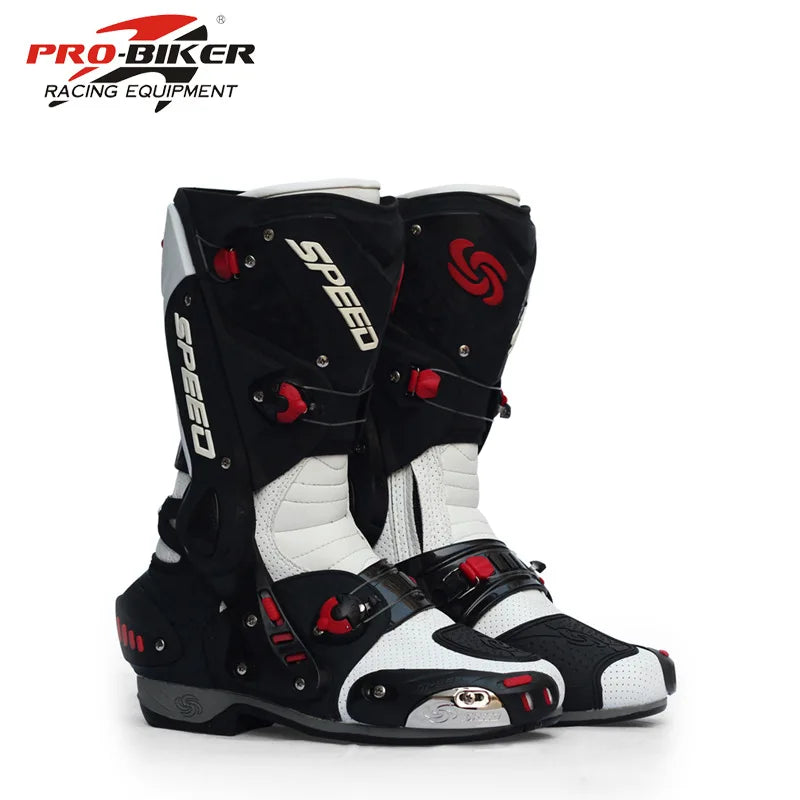 Racing riding shoes Motorcycle boots Motorcycle shoes Medium long shoes boots men