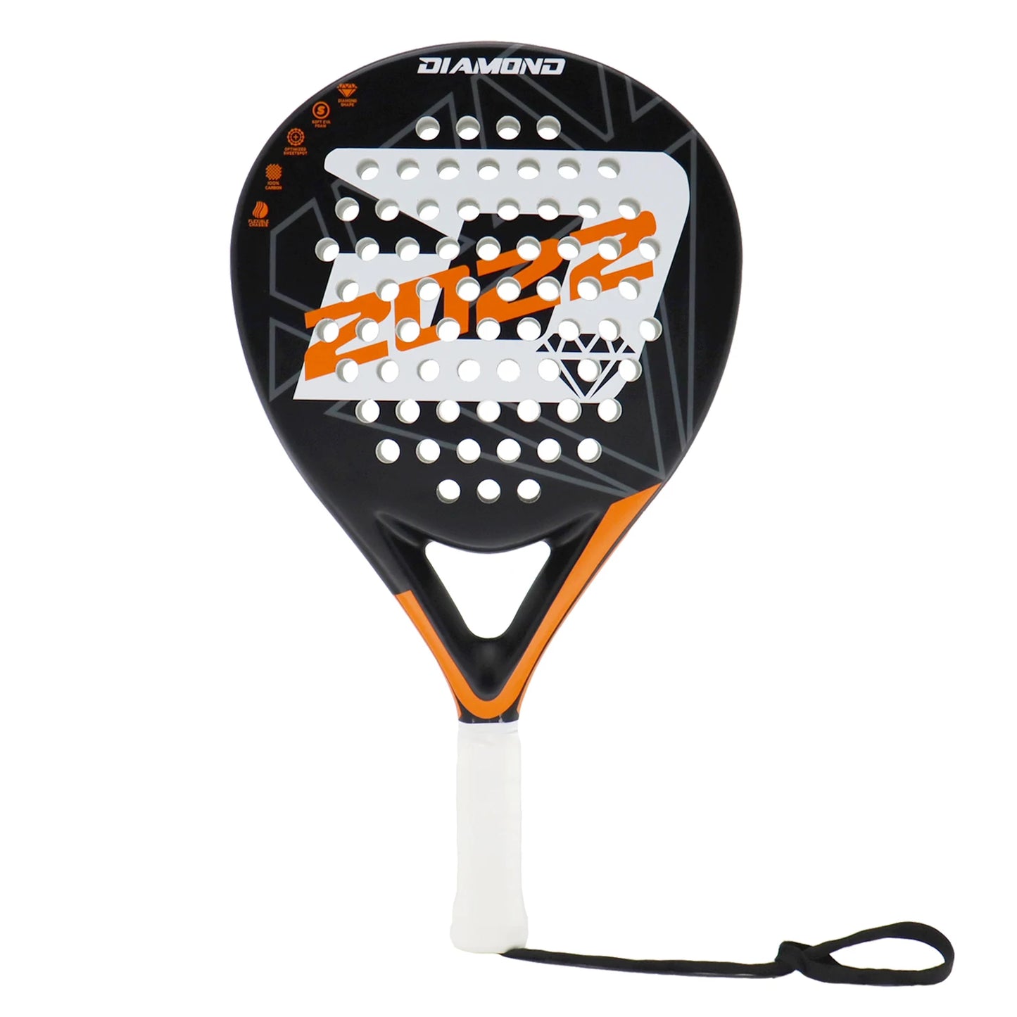 INSUM 2022 Padel Tennis Paddles Rackets Set of 2, lightweight Carbon Fiber Diamond Shape Comfort Grip with Padel Tennis Balls