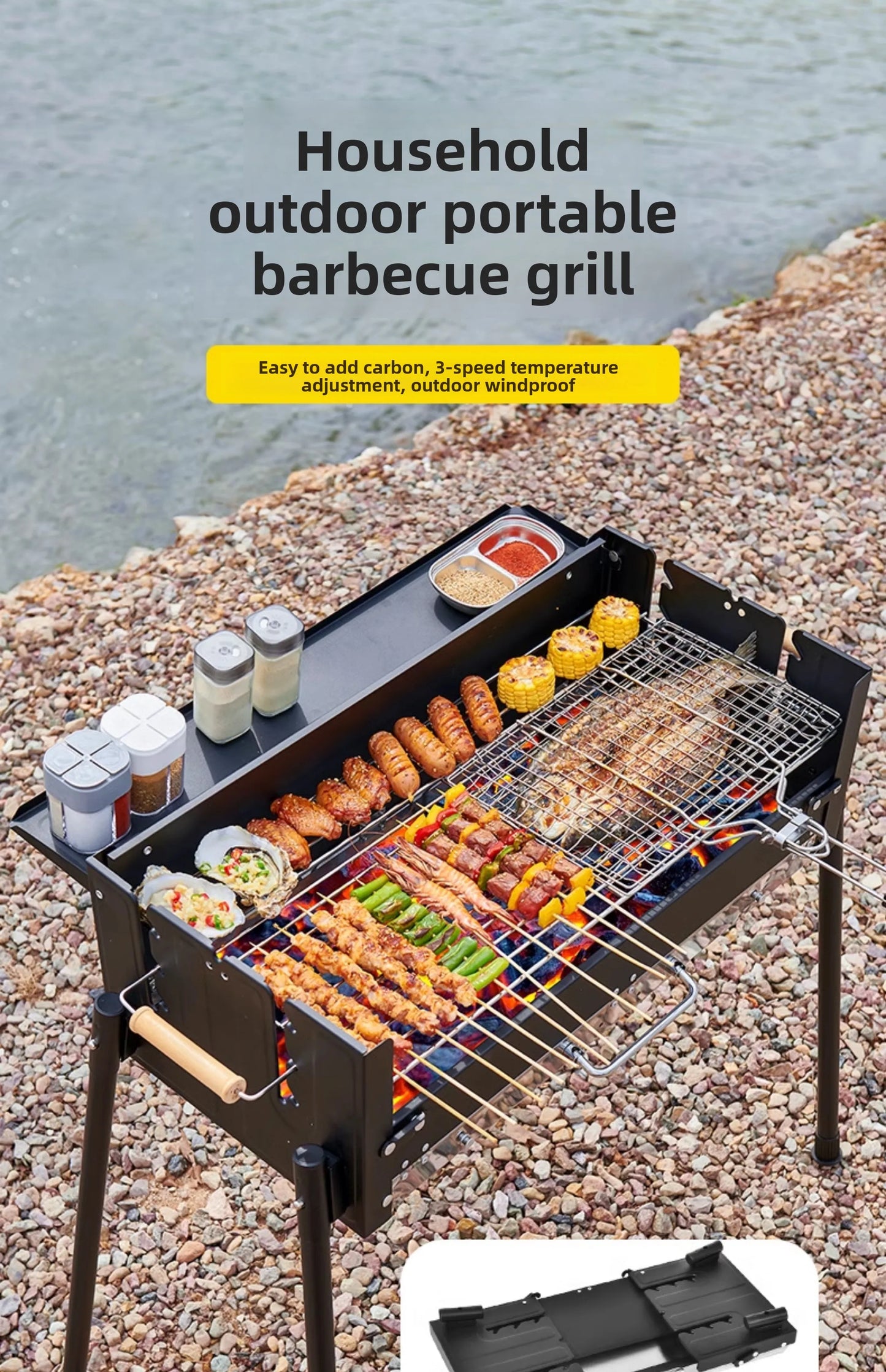 Barbecue home outdoor camping barbecue portable picnic tools courtyard
