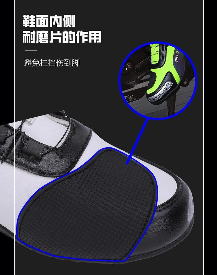 Men Motorcycle Boots Outdoor Riding Anti-slip Winters Sneakers Shoes Bicycle Mountain Racing Ankle Length Women Racing Shoes